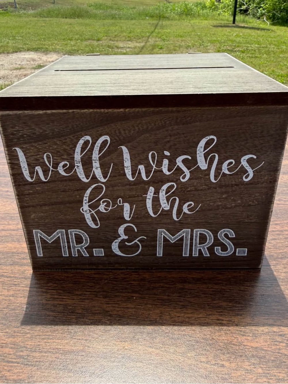 'Well Wishes for the Mr. & Mrs.' Wedding Card Box